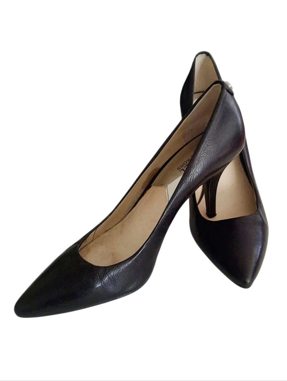 MICHAEL KORS Dorothy Black Leather Pointed Toe Flexible Classic Pumps  Sz 9M